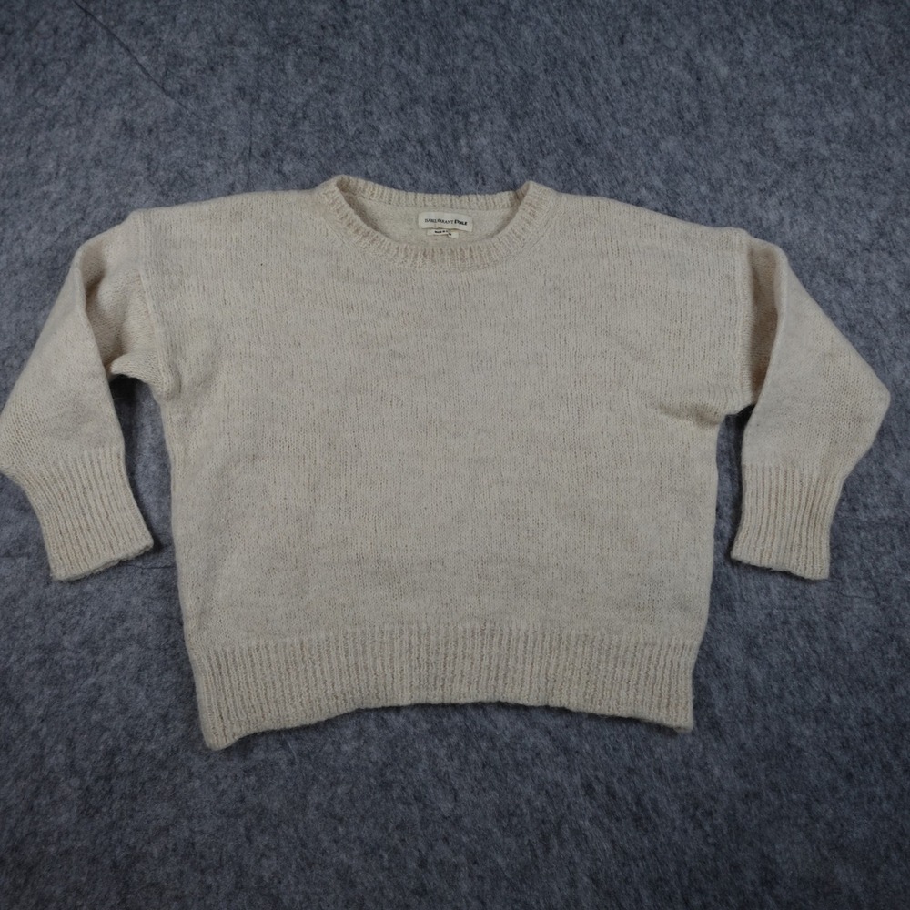 Isabel Marant Etoile Sweater Womens 38 Medium Cream Alpaca Wool Linen Knit Crew